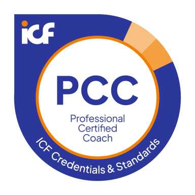 ICF-PCC-Logo, das das Zertifikat für professionelle Coachs darstellt.